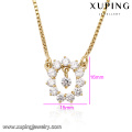 41718-diamant modeschmuck 14 karat gold klobige kristallhalskette